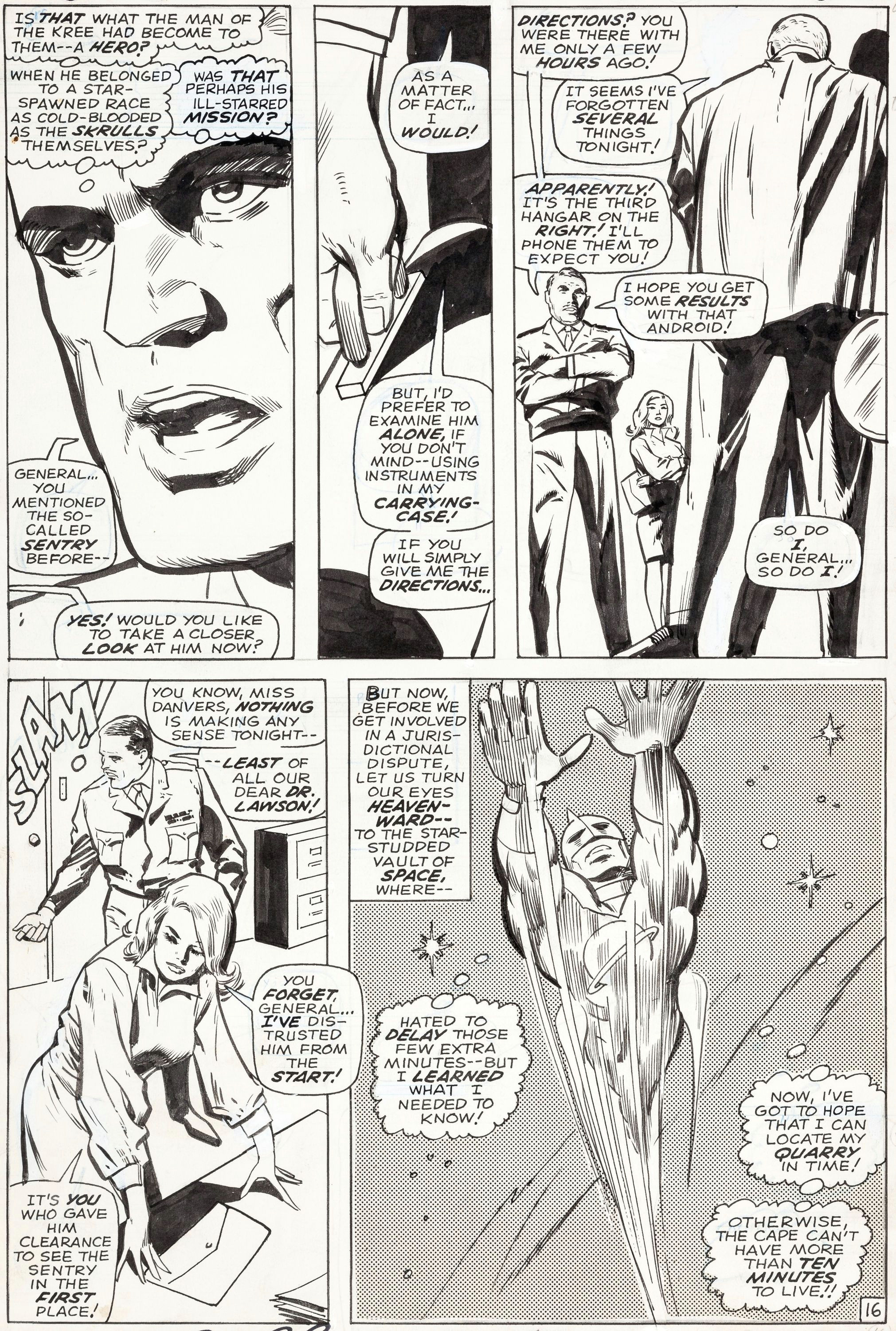 gene colan and vince colletta captain marvel 3 page 16 original lot 93338 heritage auctions