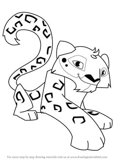 learn how to draw snow leopard from animal jam animal jam step by step drawing tutorials