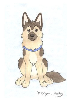 german shepherd by teal husky on deviantart dog drawings cartoon drawings drawing