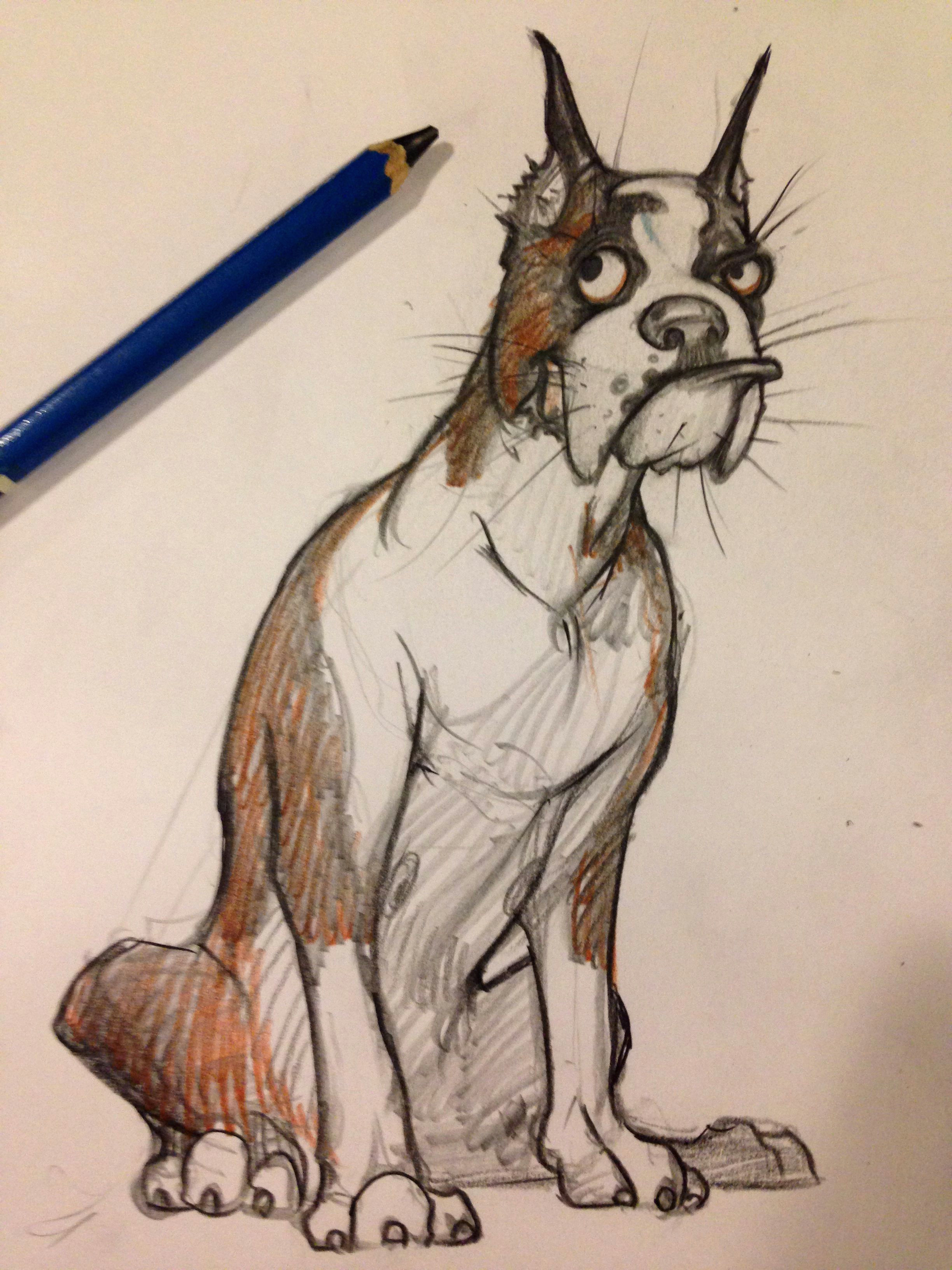 boxer dog character design doodle art character design animal sketch concept art concept art dog doodle www dnyaneshsawant com