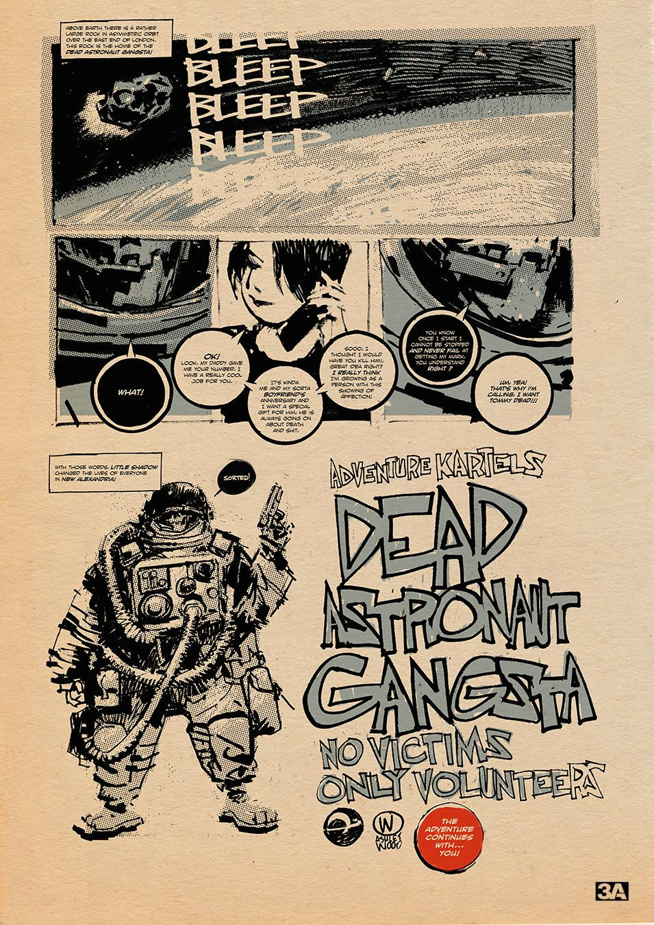 dead astronaut gangsta comic