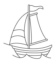 sailboat put some yellow in the sail sailboat drawing drawing clipart clips