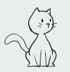 how to draw cute cartoon cat drawings