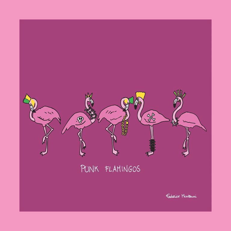 punk flamingos drawing draw illustration picture color artist art design graphicdesign sketchbook creative pencil