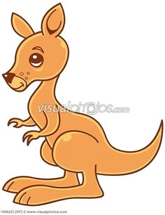 cute kangaroo cartoon character
