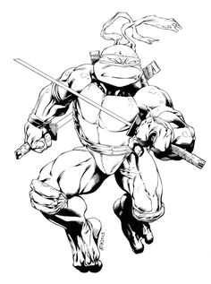 leonardo tmnt sotd inked comic book drawingcomic