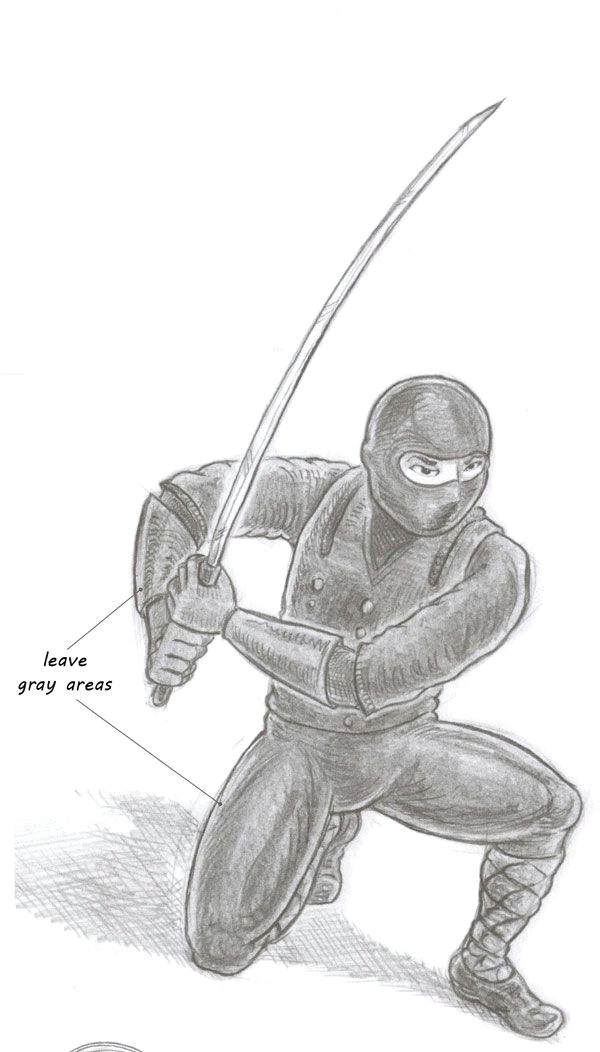 how to draw a ninja