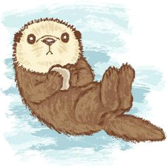 sea otter by toru sanogawa otter cartoon love drawings cartoon drawings