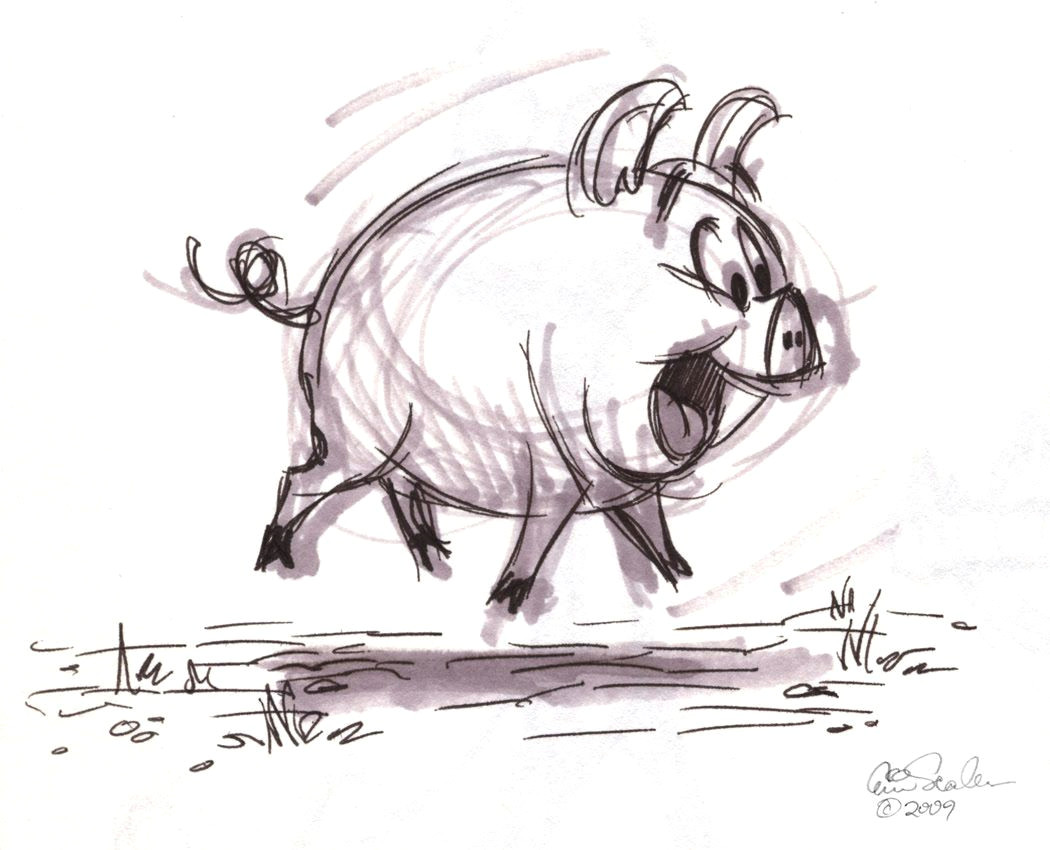 pig sketch by eric scales