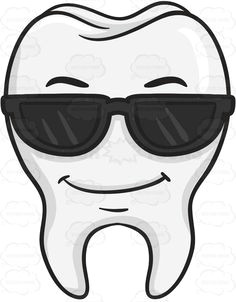 cool looking tooth wearing sunglasses