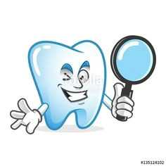 download the royalty free vector search tooth mascot holding magnifying glass tooth character tooth cartoon vector designed by ironvector at the lowest