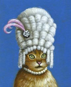 items similar to marie antoinette wig let them eat cake 8 x 10 glossy cat print on etsy