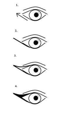 for a more dramatic cat eye draw a triangle from the outer corner and connect it to the lower lash line