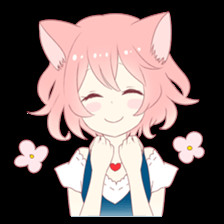 cat girl is a cute little girl