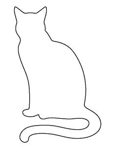 sitting cat pattern use the printable outline for crafts creating stencils scrapbooking