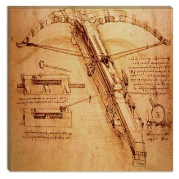 giant catapult c 1499 by leonardo da vinci canvas painting