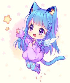 kawaii chibi kawaii neko girl chibi cat anime girl neko chibi anime