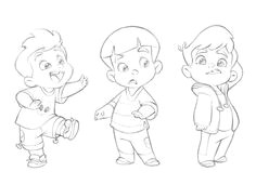 cute little boy concept art sketches by anderson mahanski