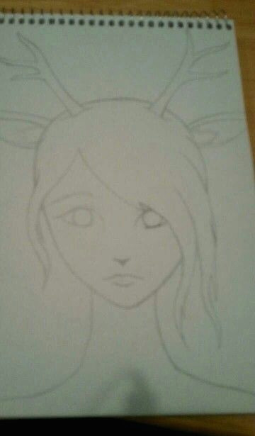 start of a deer girl hybrid sketch drawn by flutterquake