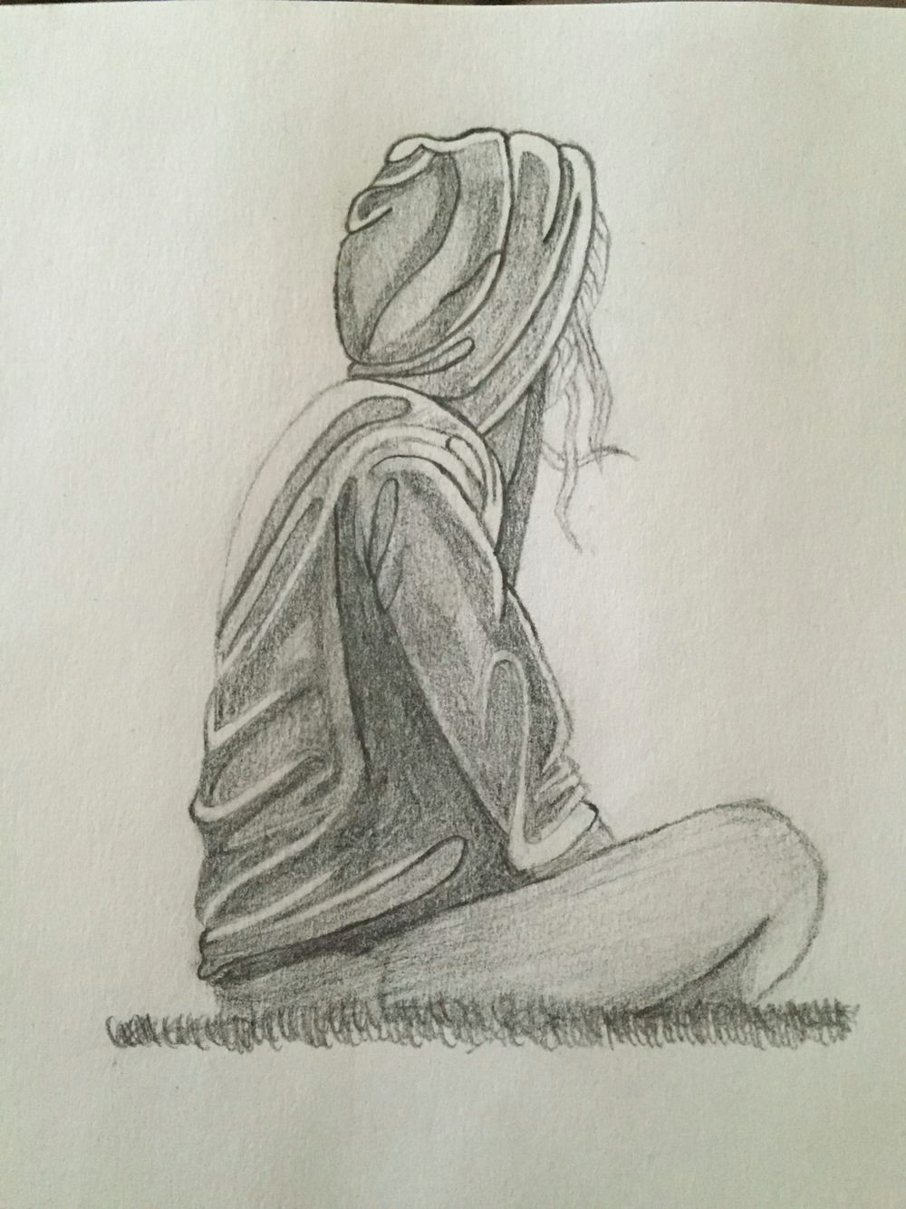 Drawing Of A Depressed Girl Depression Sketch Quote Sketch Pinterest Draw Sketches and Art