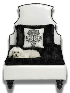 dog house bed black and white