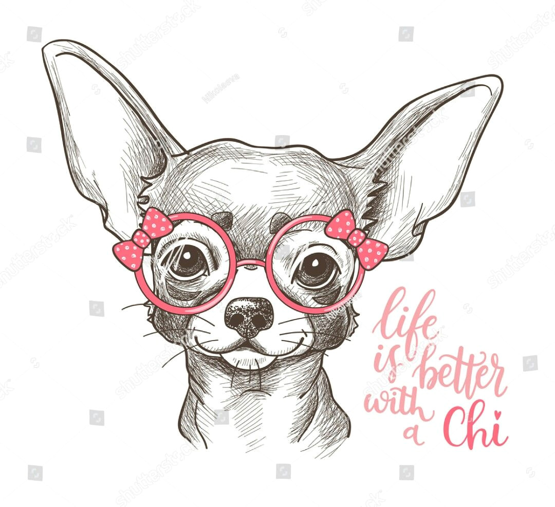 louis x chihuahua dogs puppies doggies dog vector snuggles dog art