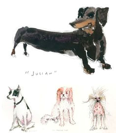 love these custom pet portraits from happy menocal i would love a water color portrait
