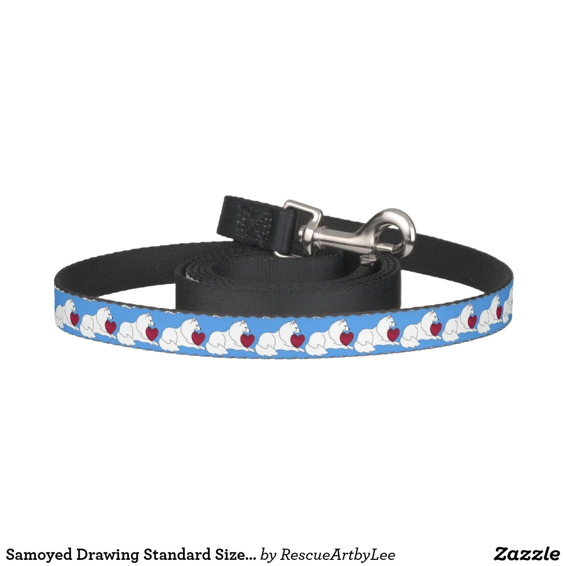 samoyed drawing standard size dog leash black pet leash