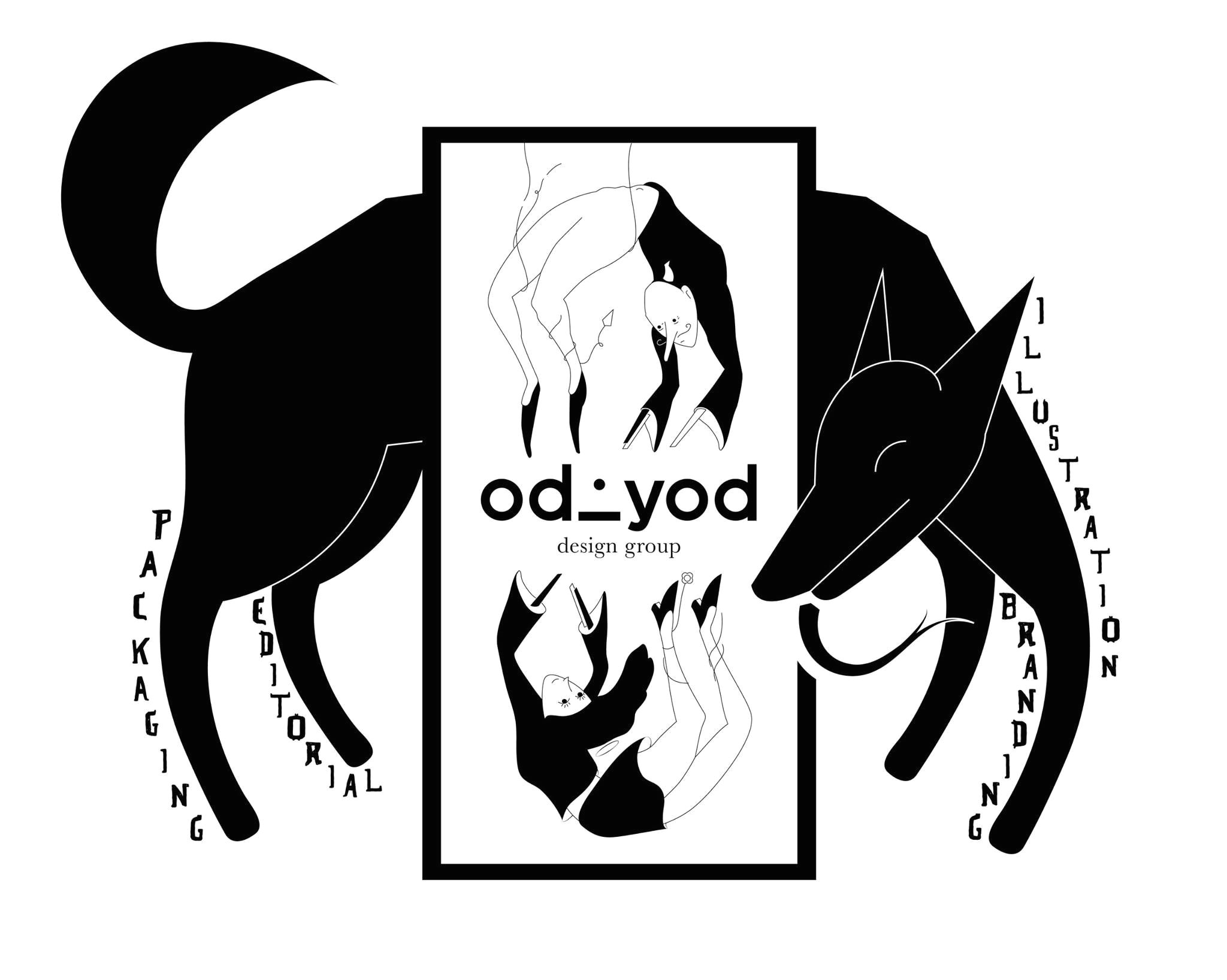 odd triad a girl a boy a dog oddyod sekaf dog black