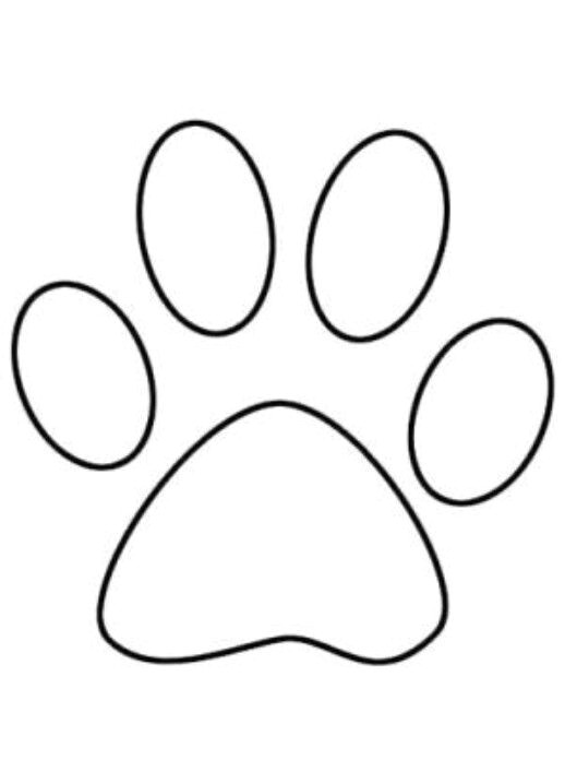 Drawing Of A Dog Paw Print Paw Print Games Drawings Dog Paws Stencils
