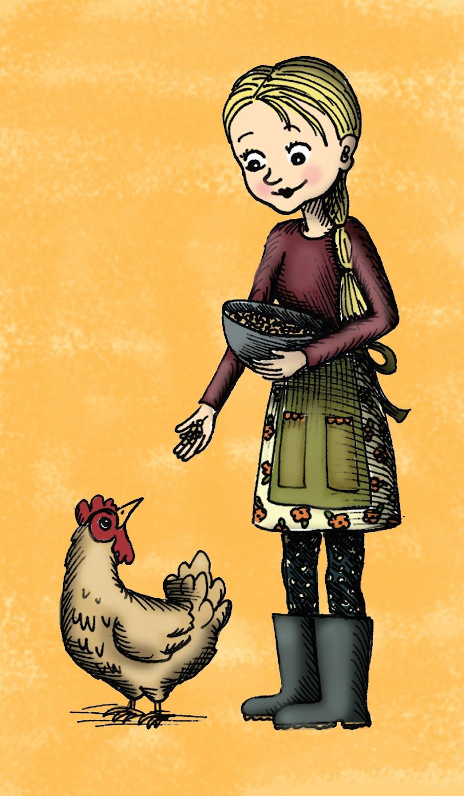 hannah tuohy illustrator girl and hen