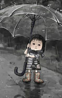 quenalbertini little girl with a big umbrella