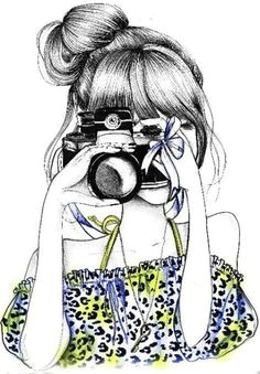 girl and camera illustration