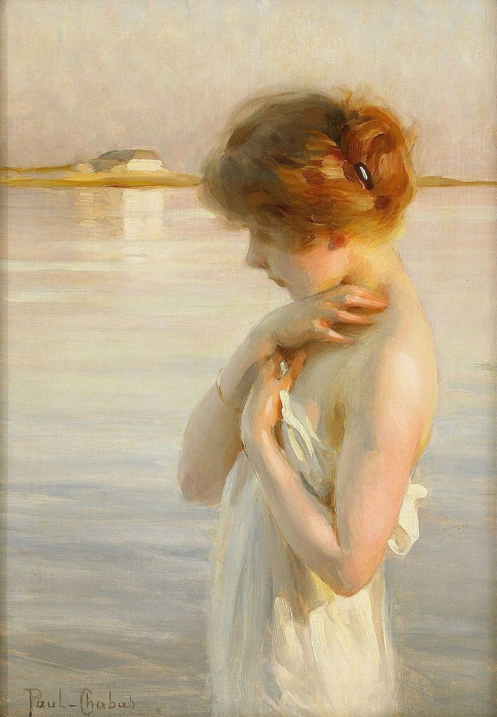 bathing girl paul a mile chabas