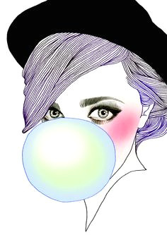 bubble gum girl by hajin bae art girl cool art croquis girl illustrations