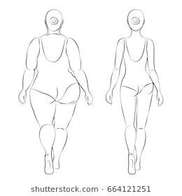 image result for chubby woman line drawing