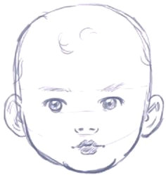 how to draw a baby s face head with step by step drawing instructions