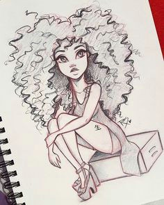 character design instagram christina lorre drawings curly hair drawing anime curly hair