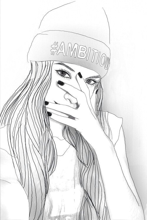 art girl drawing discovered by mielletannea on we heart it