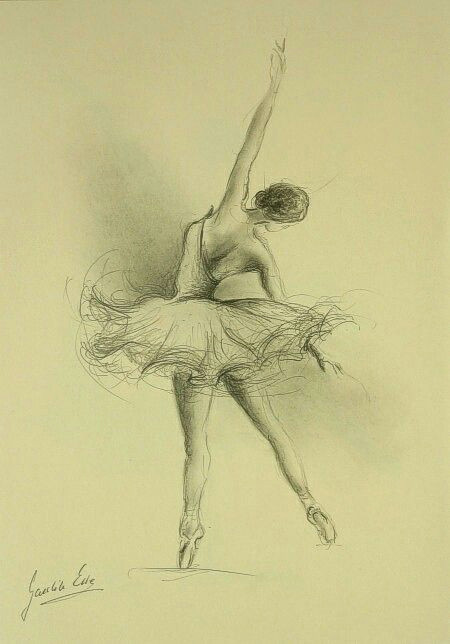 ballerina in pointe a beautiful drawing