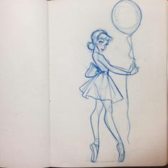 love thankful motivated art sketch ballerina pointe ballet balloon ribbon girl cute