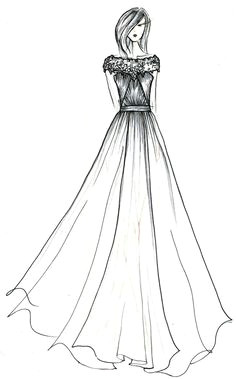 black label wedding gowns by anne barge a sketched preview gown sketch