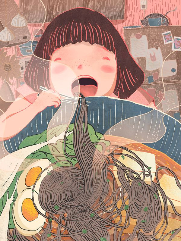 a personal project celebrating my undying love for soba noodles illustrations and posters children s book