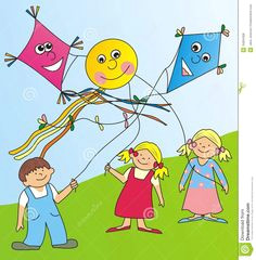 pictures of children flying kites royalty free stock image children and kites