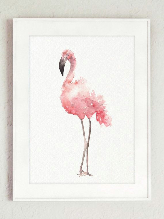 flamingo clipart set of 6 watercolour flamingo art prints baby girl pink nursery flamingos