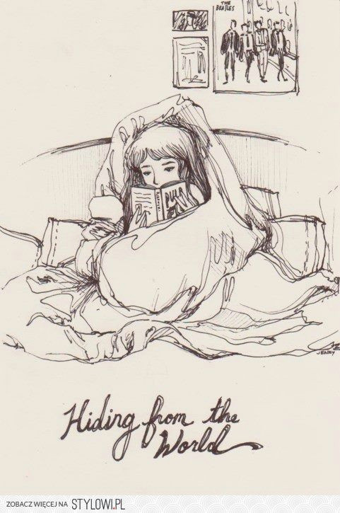 nothing like reading in bed to get away from it all sketchbook ideas books drawings love book