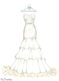 wedding dress sketches your wedding dress sketched from a photo