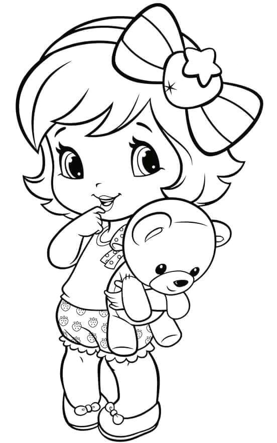 coloring pages little girl