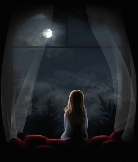 little girl looking out window at moon from my window little girl looking at moon picture by jade95 2010