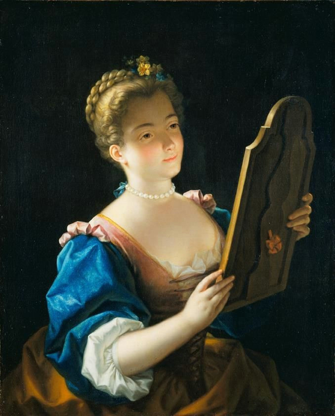 jean raoux a lady at her mirror 1720s